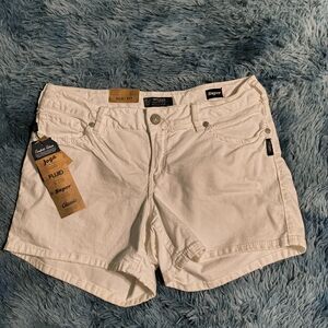 Silver Jeans Women's Cream Jean Shorts